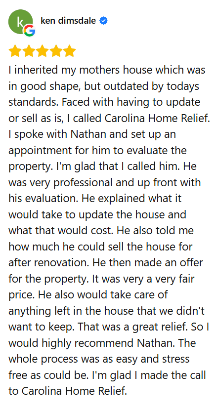 Ken Dimsdale Google Review